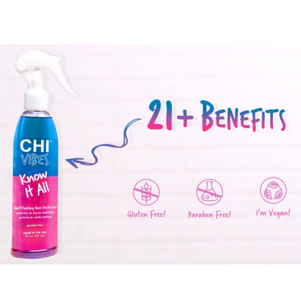 $7❤️‍🔥 CHI Know It All Multitasking Hair Protectant Spray Travel Size 👩‍🦳 NEW - Picture 2 of 3